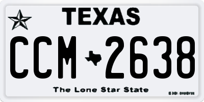 TX license plate CCM2638