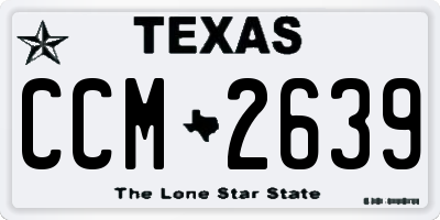 TX license plate CCM2639