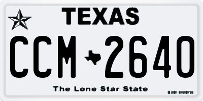 TX license plate CCM2640