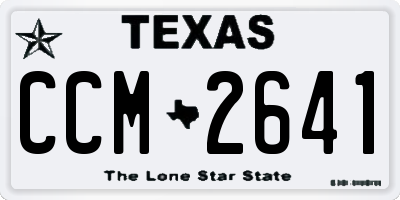 TX license plate CCM2641