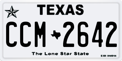 TX license plate CCM2642