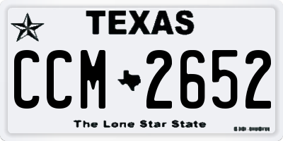 TX license plate CCM2652