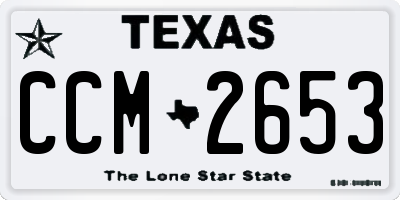 TX license plate CCM2653
