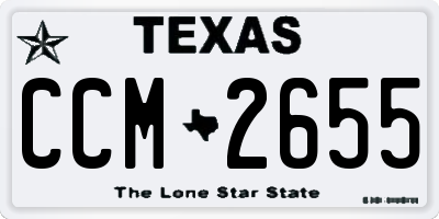 TX license plate CCM2655