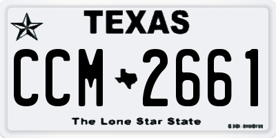 TX license plate CCM2661