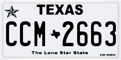 TX license plate CCM2663