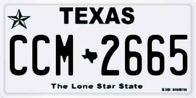 TX license plate CCM2665