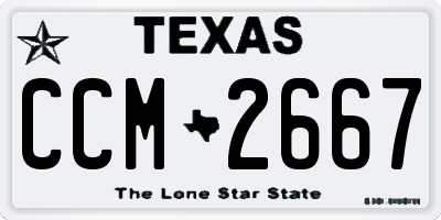 TX license plate CCM2667