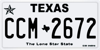 TX license plate CCM2672