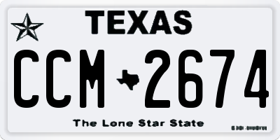 TX license plate CCM2674