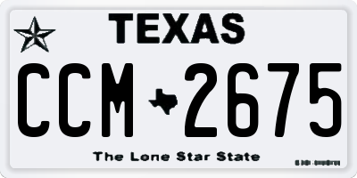 TX license plate CCM2675