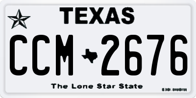 TX license plate CCM2676