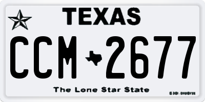 TX license plate CCM2677