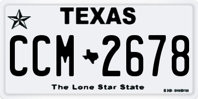 TX license plate CCM2678