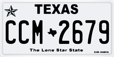 TX license plate CCM2679