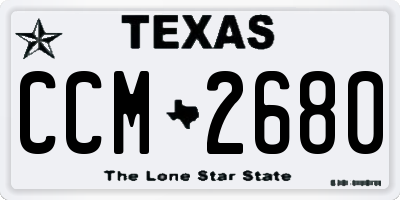 TX license plate CCM2680