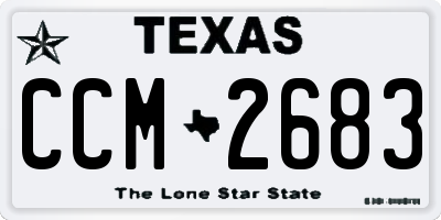 TX license plate CCM2683