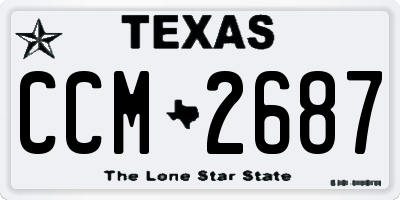 TX license plate CCM2687