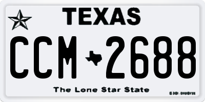 TX license plate CCM2688