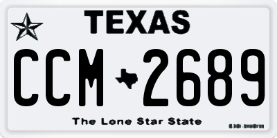 TX license plate CCM2689