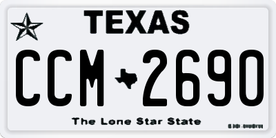 TX license plate CCM2690