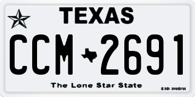 TX license plate CCM2691