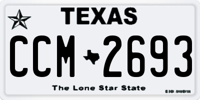 TX license plate CCM2693