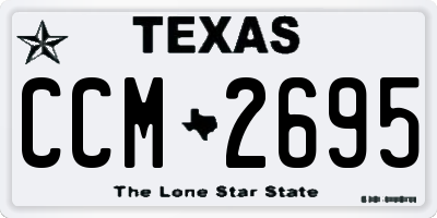 TX license plate CCM2695