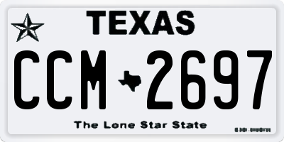 TX license plate CCM2697