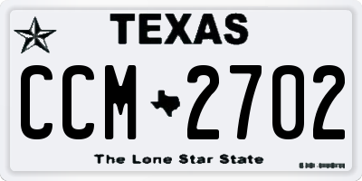 TX license plate CCM2702