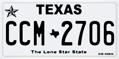 TX license plate CCM2706