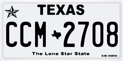 TX license plate CCM2708