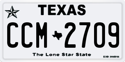 TX license plate CCM2709