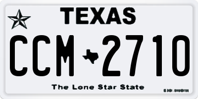 TX license plate CCM2710