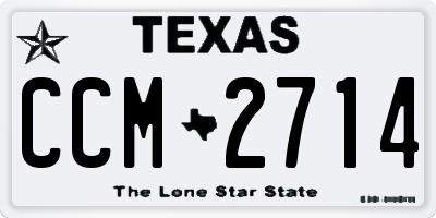 TX license plate CCM2714