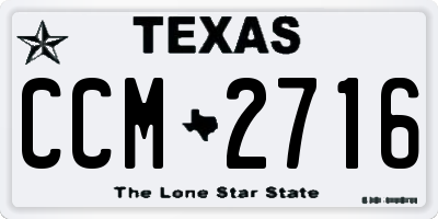 TX license plate CCM2716