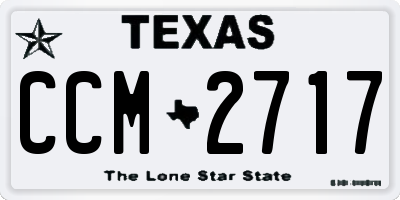 TX license plate CCM2717