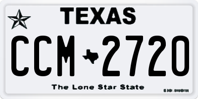 TX license plate CCM2720