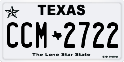 TX license plate CCM2722