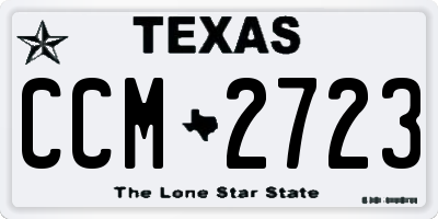 TX license plate CCM2723
