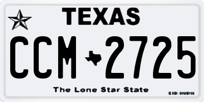 TX license plate CCM2725