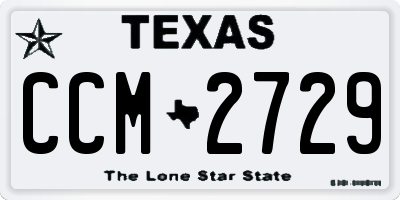 TX license plate CCM2729