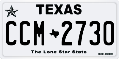 TX license plate CCM2730