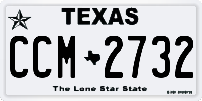 TX license plate CCM2732