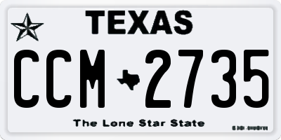 TX license plate CCM2735