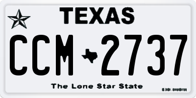 TX license plate CCM2737