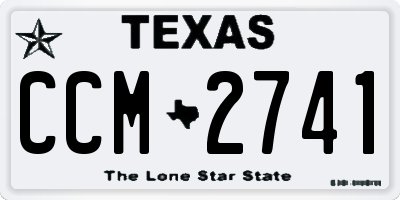 TX license plate CCM2741