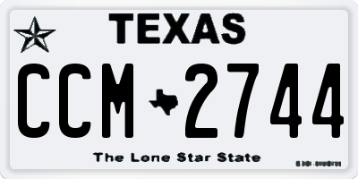 TX license plate CCM2744