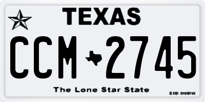 TX license plate CCM2745