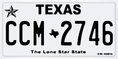 TX license plate CCM2746